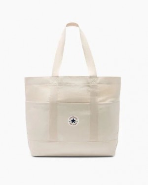 Beige Converse Premium Canvas Women Tote Bag UK | C-02739419