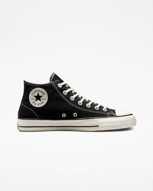 Black Converse CONS Chuck Taylor All Star Pro Cut Off Men Skate Shoes UK | C-31859679