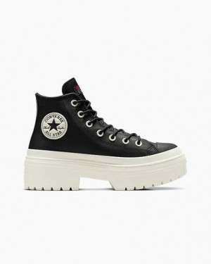 Black Converse Chuck Taylor All Star Lugged Heel Platform Waterproof Women Boots UK | C-13840929