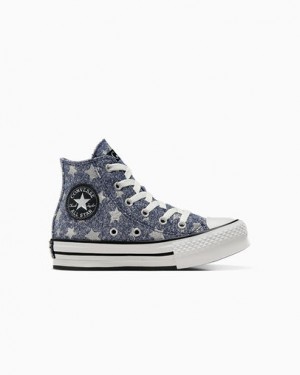 Black Converse Converse x Coraline Chuck Taylor All Star EVA Lift Kids' Platform Shoes UK | C-38597049