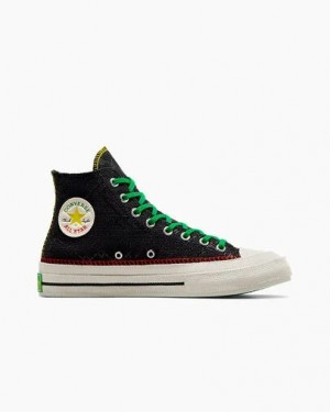 Black / Multicolor Converse Converse x Daily Paper Chuck 70 Men Sneakers UK | C-85063219