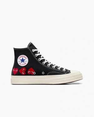 Black / Red Converse Converse x PLAY Comme des Garçons Chuck 70 Multi Heart Men Sneakers UK | C-16943029