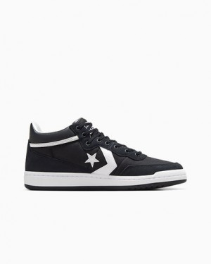 Black / White Converse CONS Fastbreak Pro Leather & Suede Men Skate Shoes UK | C-60934289