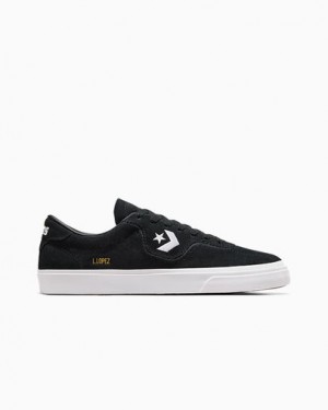 Black / White Converse CONS Louie Lopez Pro Suede Men Skate Shoes UK | C-74651209