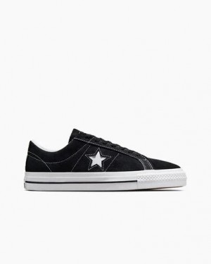 Black / White Converse CONS One Star Pro Suede Men Skate Shoes UK | C-81406739