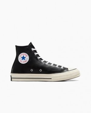 Black / White Converse Chuck 70 Leather Men Sneakers UK | C-91258049