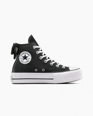 Black / White Converse Chuck Taylor All Star Lift Women Platform Shoes UK | C-02394719