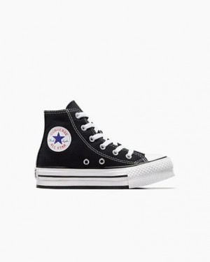 Black / White Converse Chuck Taylor All Star EVA Lift Kids' Platform Shoes UK | C-02619389