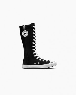 Black / White Converse Chuck Taylor All Star XHi Kids' Sneakers UK | C-08796329