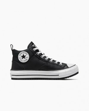 Black / White Converse Chuck Taylor All Star Malden Street Women Boots UK | C-95124739