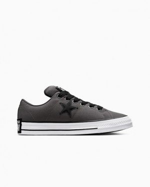 Black / White Converse One Star Puff Men Skate Shoes UK | C-61043789