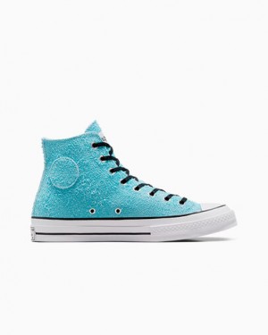 Blue Converse Converse x Stüssy Chuck 70 Men Sneakers UK | C-96401389