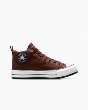 Brown / Brown / White Converse Chuck Taylor All Star Malden Street Women Boots UK | C-07158439