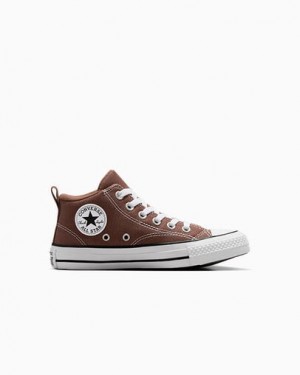 Brown / White / Black Converse Chuck Taylor All Star Malden Street Kids' Boots UK | C-42790169