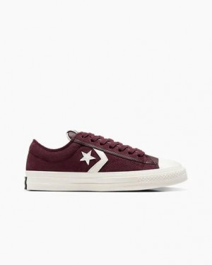 Burgundy / Purple / Black Converse Star Player 76 Suede Men Skate Shoes UK | C-09526379