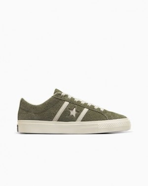 Dark Green / Black Converse One Star Academy Pro Suede Men Skate Shoes UK | C-49081539