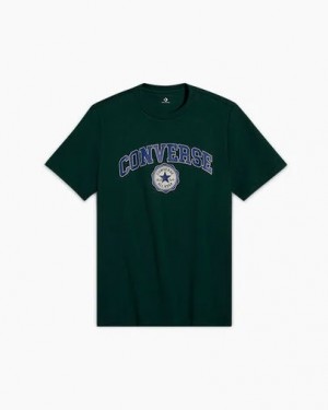 Green Converse Classic Men T Shirts UK | C-16530979