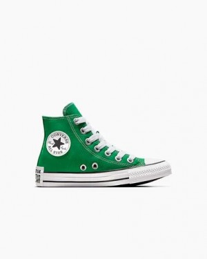 Green / White / Black Converse Chuck Taylor All Star Sketch Kids' Sneakers UK | C-07621959