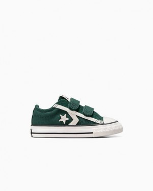 Green / White / Black Converse Star Player 76 Luxe Kids' Sneakers UK | C-51248079