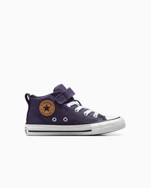 Grey Purple / White Converse Chuck Taylor All Star Malden Street Kids' Canvas Shoes UK | C-43908679