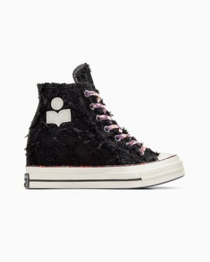 Multicolor Converse Converse x Isabel Marant Chuck 70 Wedge Men Platform Shoes UK | C-30625749