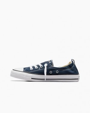 Navy Converse Chuck Taylor All Star Shoreline Women Slip On Shoes UK | C-16320789