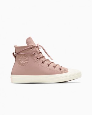 Pink Converse Chuck Taylor All Star Weatherized Leather Men Sneakers UK | C-18793469