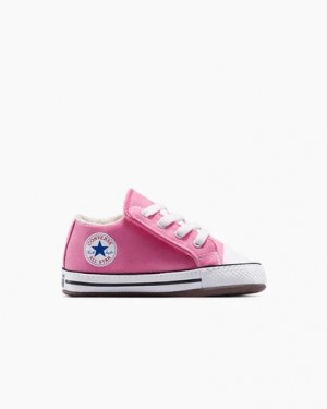 Pink / Beige White Converse Chuck Taylor All Star Cribster Kids' Canvas Shoes UK | C-07829549