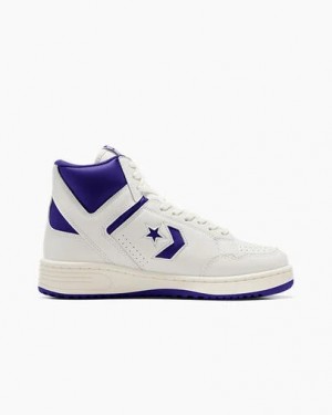 Purple / White Converse Weapon Men Basketball Shoes UK | C-26049789