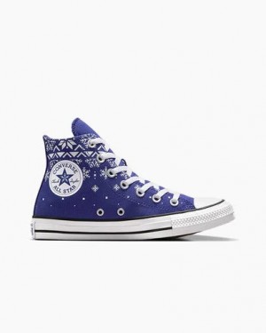 Purple / White / Black Converse Chuck Taylor All Star Men Sneakers UK | C-89045239