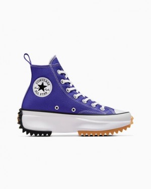 Purple / White / Black Converse Run Star Hike Women Platform Shoes UK | C-98240359