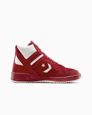 Red Converse Weapon Luxe Men Basketball Shoes UK | C-06743519