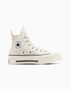 White Converse Chuck 70 De Luxe Squared Men Sneakers UK | C-37526909