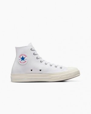 White Converse Chuck 70 Leather Men Sneakers UK | C-57320949