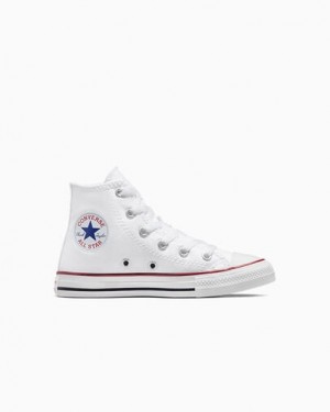 White Converse Chuck Taylor All Star Classic Kids' Sneakers UK | C-10849379