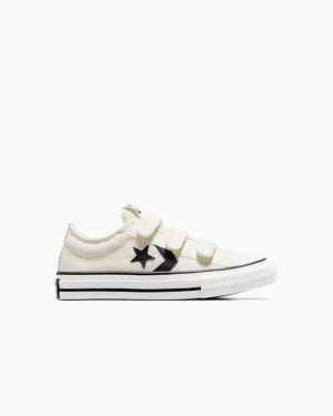 White / Black Converse Star Player 76 Kids' Sneakers UK | C-87965439