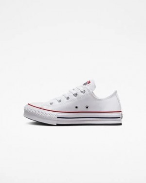 White / Dark Red / Navy Converse Chuck Taylor All Star EVA Lift Kids' Platform Shoes UK | C-75216039