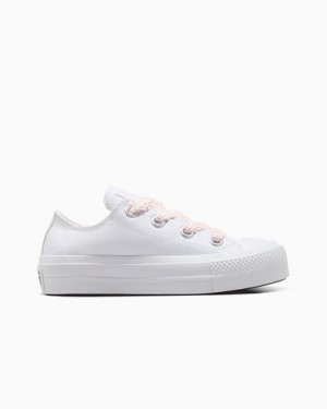 White / Pink Converse Chuck Taylor All Star Lift Women Platform Shoes UK | C-01842979