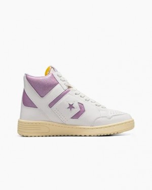 White / Purple Converse Shai Weapon Women Boots UK | C-12476389