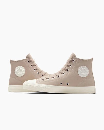 Beige White Converse CONS Chuck Taylor All Star Pro Nubuck Women Skate Shoes UK | C-39621749