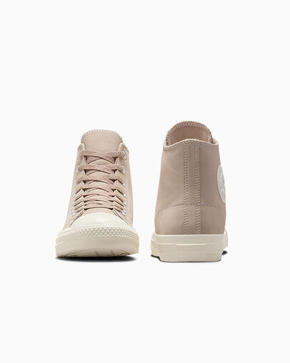 Beige White Converse CONS Chuck Taylor All Star Pro Nubuck Women Skate Shoes UK | C-39621749