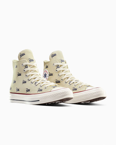 Beige White / Blue Converse Converse x Patta Chuck 70 Men Sneakers UK | C-13879249