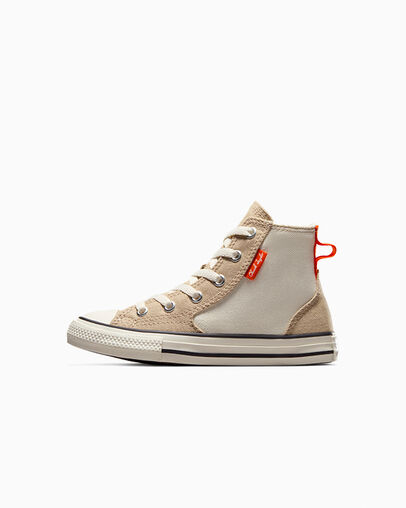 Beige / Orange Converse Chuck Taylor All Star Kids' Canvas Shoes UK | C-30619759