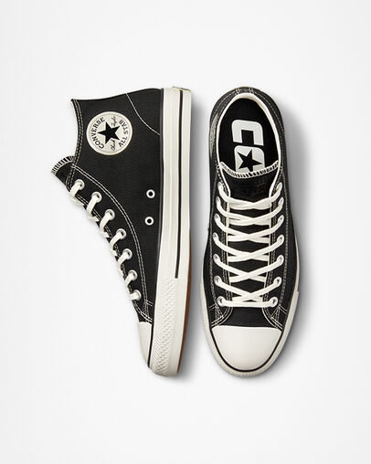 Black Converse CONS Chuck Taylor All Star Pro Cut Off Women Skate Shoes UK | C-42835969