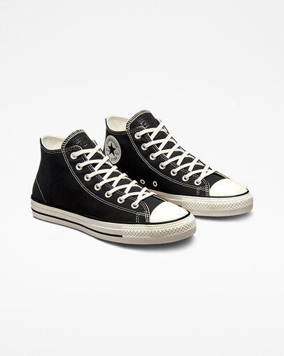 Black Converse CONS Chuck Taylor All Star Pro Cut Off Women Skate Shoes UK | C-42835969