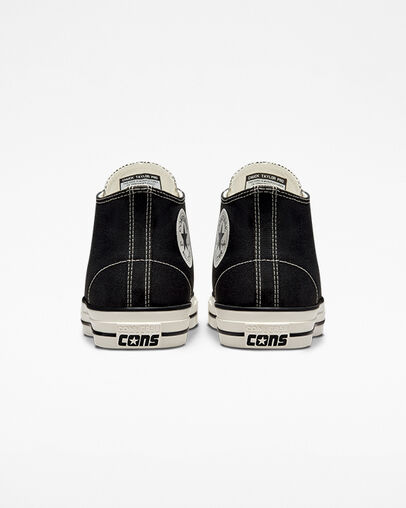 Black Converse CONS Chuck Taylor All Star Pro Cut Off Women Skate Shoes UK | C-42835969