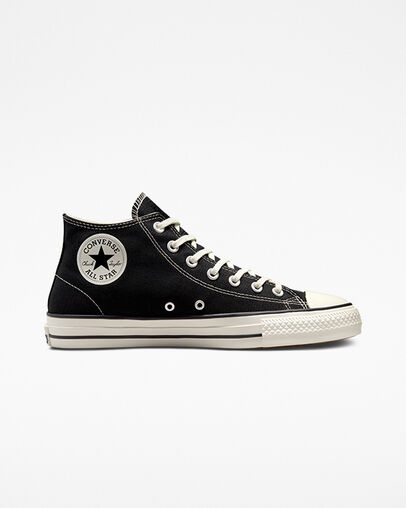 Black Converse CONS Chuck Taylor All Star Pro Cut Off Women Skate Shoes UK | C-42835969