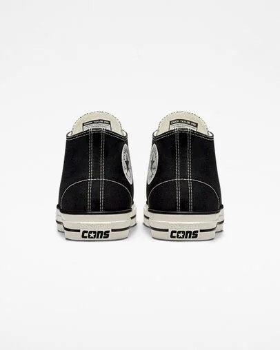 Black Converse CONS Chuck Taylor All Star Pro Cut Off Women Skate Shoes UK | C-57162499