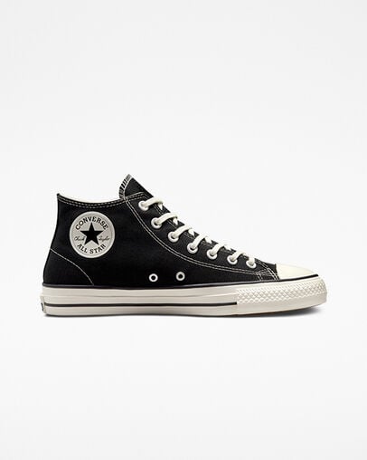 Black Converse CONS Chuck Taylor All Star Pro Cut Off Women Skate Shoes UK | C-57162499