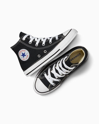 Black Converse Chuck Taylor All Star Classic Kids' Sneakers UK | C-80726919